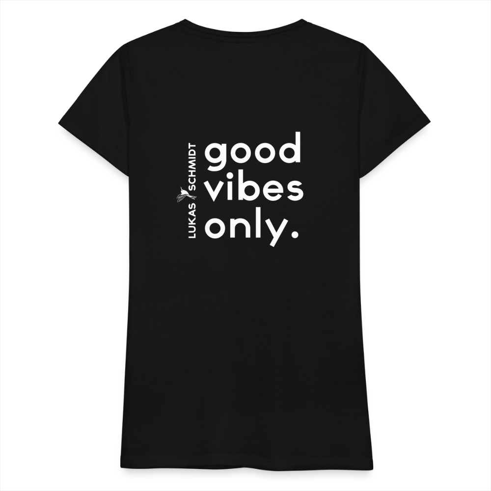 LUKAS SCHMIDT® GOOD VIBES ONLY Frauen Premium T-Shirt - Lukas Schmidt Wein